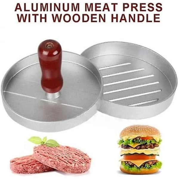 Burger Press, Non Stick Hamburger Patty Maker - Burger Press og Patty Press Sett - Perfekt formede Patties Grill Press