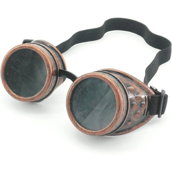 Cyber ​​Goggles Steampunk Welding Goth Cosplay Vintage Goggles Rustic (kobber)
