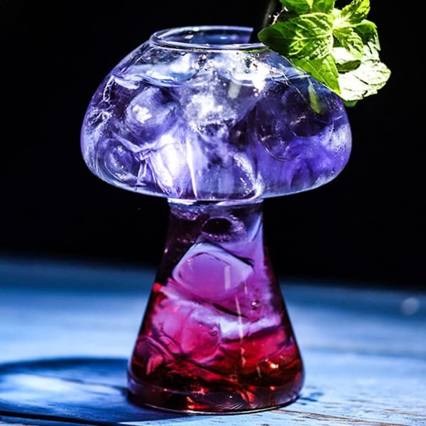 Sienen muotoiset cocktaillasit, kirkkaat cocktailkupit Creative Martini Coupe -lasit Läpinäkyvät lasiesineet kotiravintolaan (2 kpl, valkoinen)