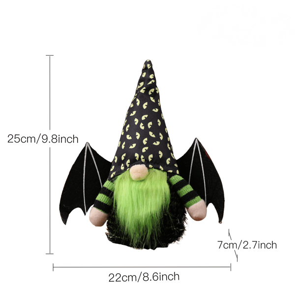 Halloween Ny Grön Fladdermus Tomteprydnad Ansiktslös Do A