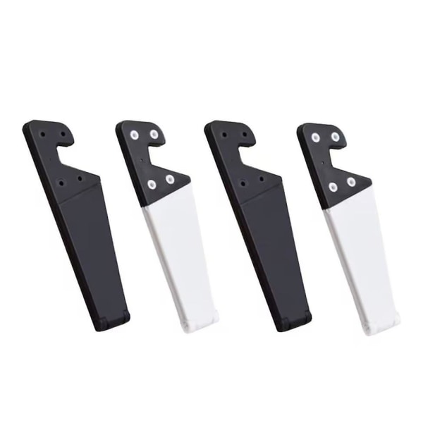 Vikbart mobiltelefonställ, V-format universal mobiltelefonhållare, bärbar vertikal och horisontellt monterad bordshållare kompatibel (4st, svart