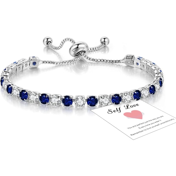 Bracelet for Womens Sterling Silver Plated Tennis Bracelets Crystal Slider Bracelet Women Bracelet Diamond Zirconia Lady Bracelet Birthday Gi