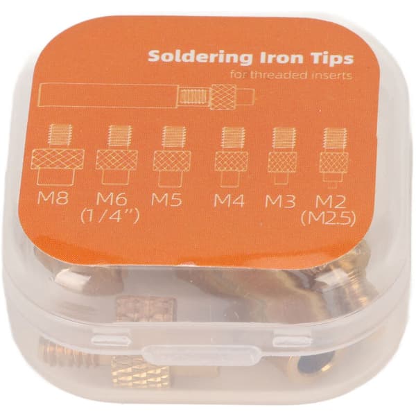Loddespids M2 M2.5 M3 M4 M5 M6 1/4 tomme M8 Universal 936 Loddekolbehoved Varmesæt Indsatsspids til 3D-printerdele