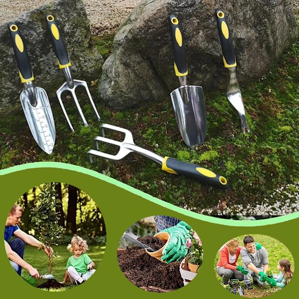 Hagespade Håndverktøy Rustfritt Stål Liten Hagespade Med Mykt Gummigrep Måledybdemarkering Style A