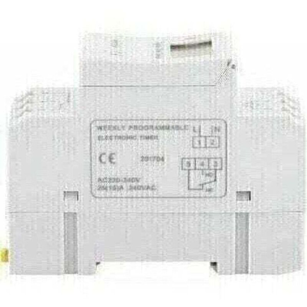 Digital Timer, 1 stk. LCD-display Ugentlig Programmerbar Elektronisk Tidsrelæafbryder 16 tænd/16 sluk Timer (220V)..DEBUNS