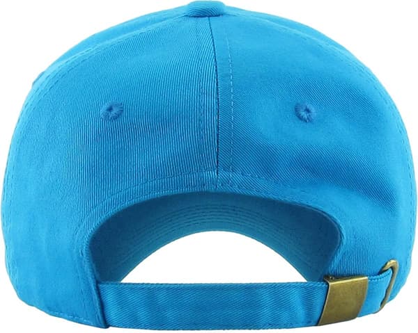 Lavprofil bomullscap menn kvinner baseballcap pappa-hatt justerbar Blue
