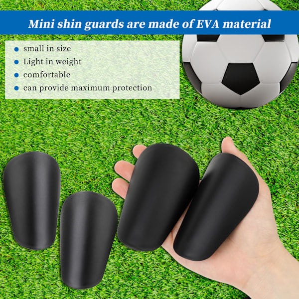 2 STK Mini Benskinner Fodbold, Miniature Benskinner Skridsikre Små Benskinner Beskyttende Professionelle Fodbold Benskinner Fodbold Mini Små