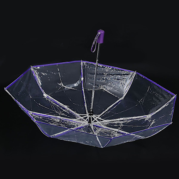 Transparent Automatisk Paraply Regn Kvinnor Män Sol Regn Auto Paraply Kompakt Vikbart Vindskydd