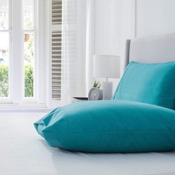 Kuddfodral 2-pack Teal - Borstad Polyester Mikrofiber Kuddfodral med Kuvertförslutning, 50 x 75 cm Teal 2pcs Pillowcases(50x75cm)