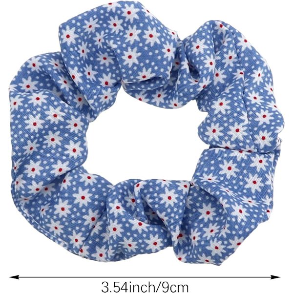 10 st hårscrunchies elastiska bobbles slipsar hästsvanshållare spårlösa rep mjuka band blå set eleganta accessoarer för flickor kvinnor tjockt eller tunt Blue