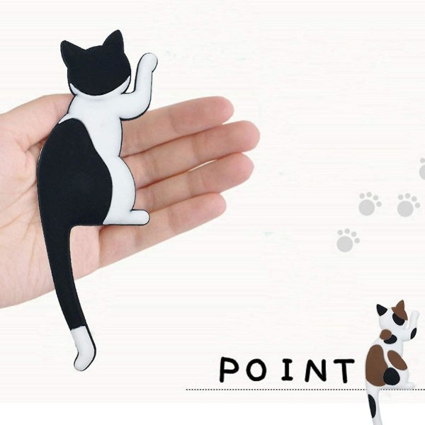 Animal Cat Magnetic Hooks Køleskabsmagneter Køleskabsmagneter Dekorative magneter til ophængning af nøgler Håndklædebøjler (7 stk, flerfarvet)