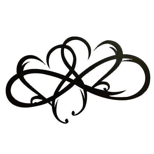 Infinity Heart Stålvägg Dekoration Personlig Metall Vägg Hem Sovrum Konst--standard