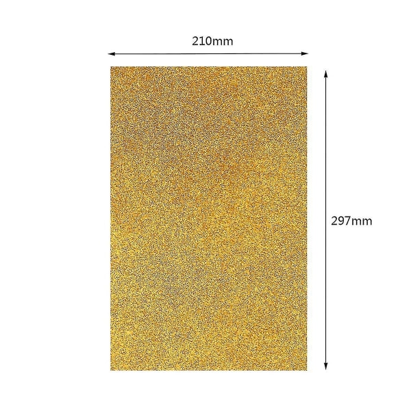 Glitterpapper för kort, 10 ark A4-format papper för scrapbooking, självhäftande hantverkspapper, DIY-presentask, slumpmässiga färger