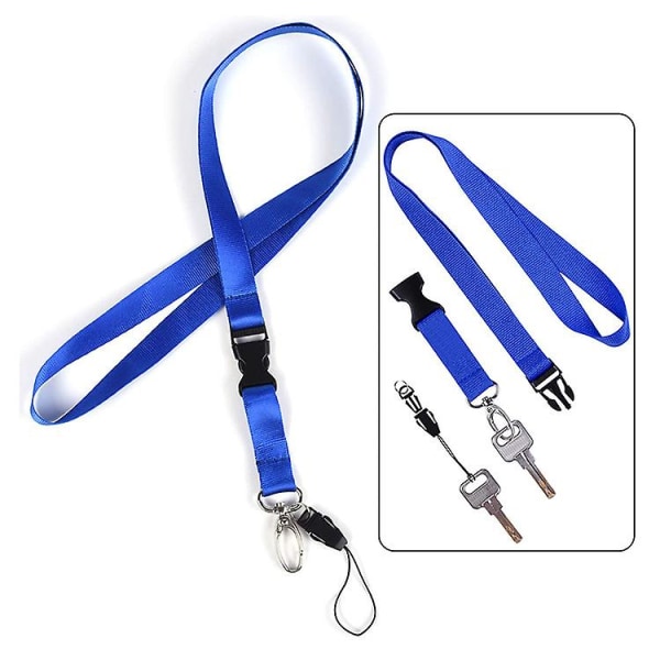 Nylon Neck Strap, Office Lanyard Detachable Lanyard Badge Holder With Detachable Buckle For Card Keys Phone Badge Holder (3pcs, Black+purple+blue)