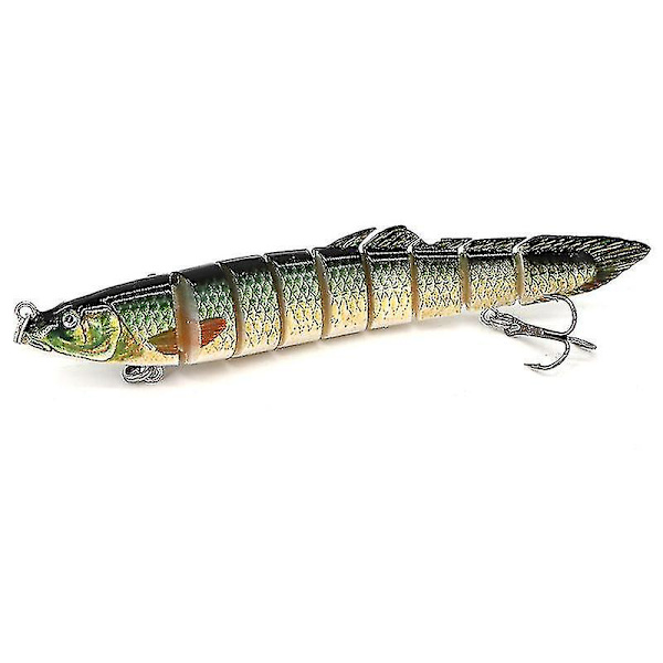 14cm 20g Fiskeagn Eel med 9 Segmenter, Multi-leddet, Synkende Wobbler for Gjedde, Abbor, Svømmeagn, Crankbait