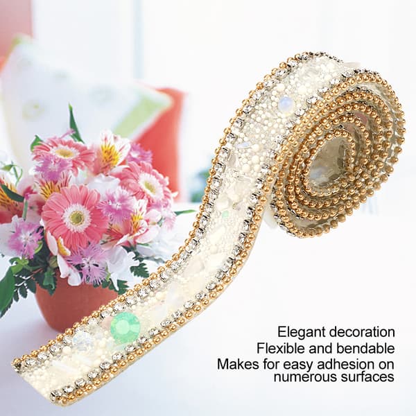 100*2cm Rhinestone Bånd Glitrende Små Diamant Wrap Rull Dekorasjon (#01)