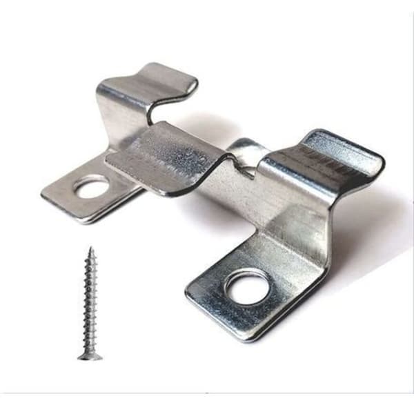 100 stk. komposit terrassebrædder clips med rustfri stålskruer (højde 1 cm)