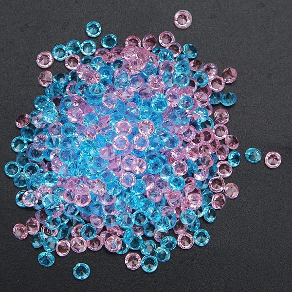 2000 stk Akryl Diamant Rosa Blå Bryllup Bursdag Borddekorasjon Diamant Konfetti