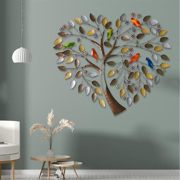 Family Tree Of Life Hjerte Form Væg Ornament Hjem Art Dcor