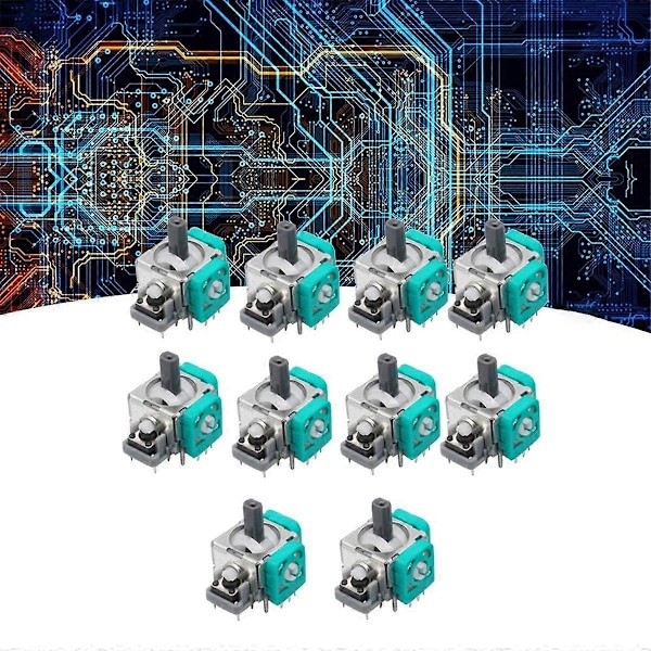 10 stk. 3D Analog Joystick for Spillkonsoll Joystick Erstatningssensor Modul Potensiometer