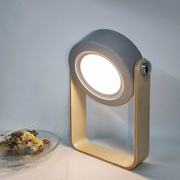 Bærbar bordlampe, sengelampe til læsning, soveværelse, camping
