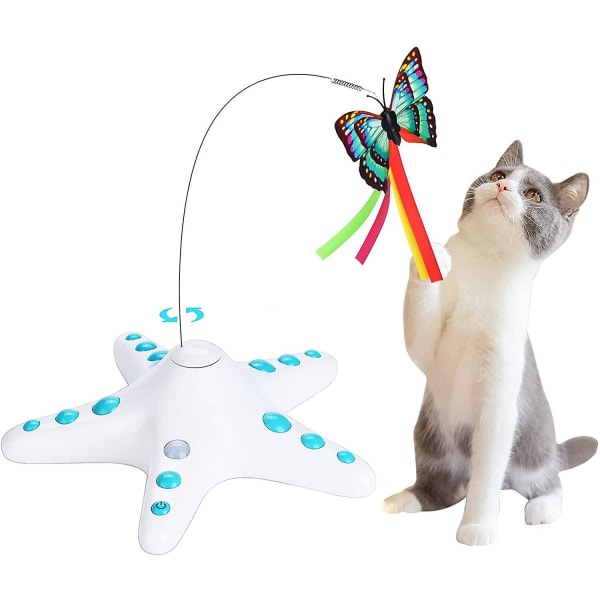 Katt Leksaker, Rörelse Sensor Interaktiv Katt Leksaker Och Fladdrande Fjärilar, Roliga Katt Leksaker, Automatisk Elektrisk Roterande Fjäril Katt Leksaker