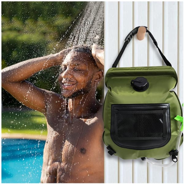Solar campdusj, 20 liter, Svart