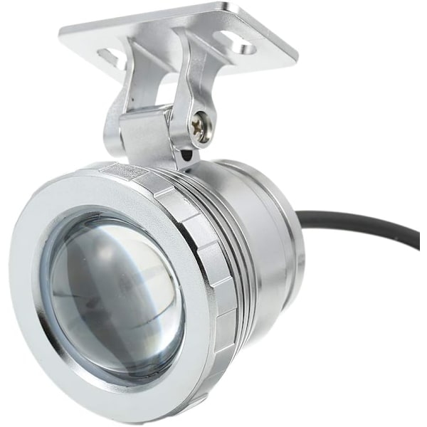 10W RGB LED Undervandslys Dykkerlampe med Fjernbetjening 16 Farver 4 Lyseffekter IP65 Vandafvisende Design til Pool Akvarium Springvand Hall Uk Plug Silver