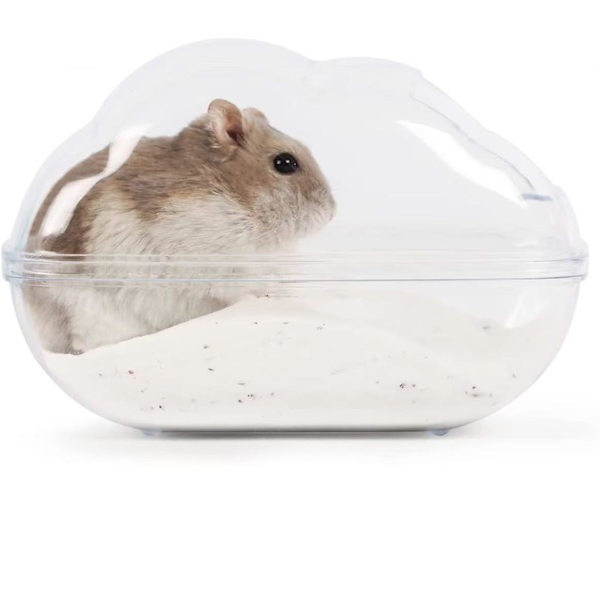 Sandbad för Hamster, Transparent Sandbad för Hamster, Burtillbehör för Marsvin, Gerbil, Dvärg (m)