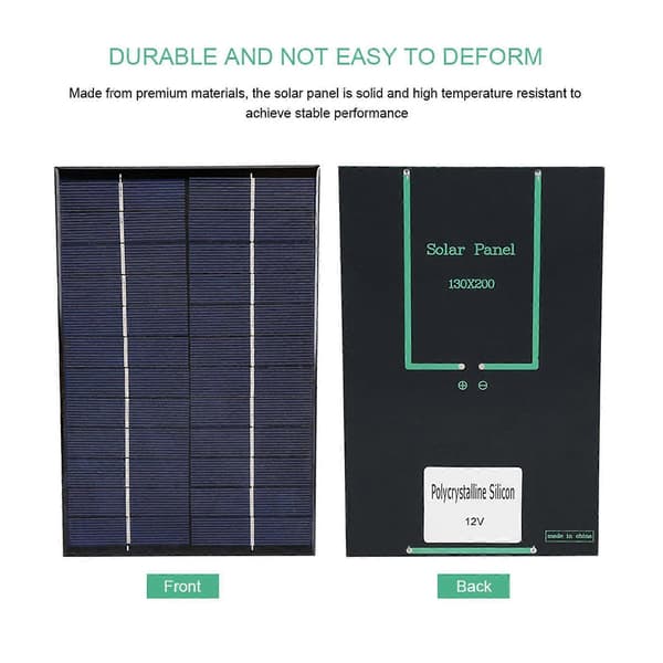 4.2W 12V Mini Bærbar Polysilicium Solpanel DIY Strømmodul Batterioplader