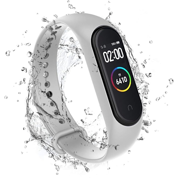 2 kpl Silikoniranneke Yhteensopiva Xiaomi Mi Band 3/4 kanssa, Säädettävä Värikäs Vaihtoranneke Pehmeä Urheilukellon Ranneke Korvaava Xiao:lle black / grey