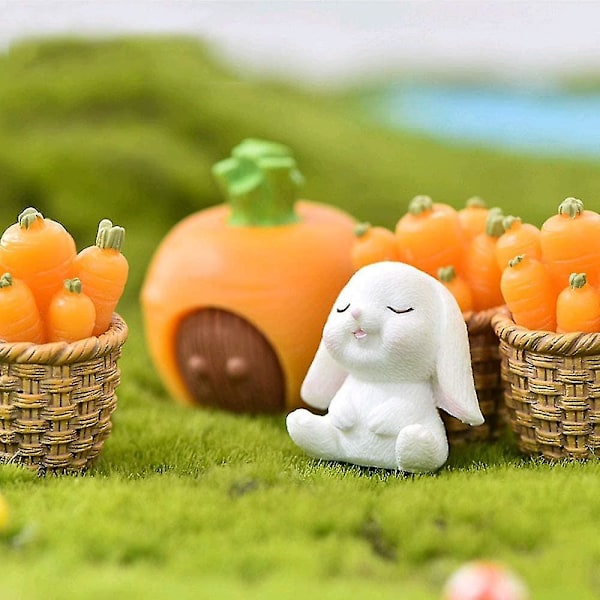 20-pak Eventyrhave Svampe Miniature Landskab Mini Svampe Miniaturefigurer (Radish Kanin)