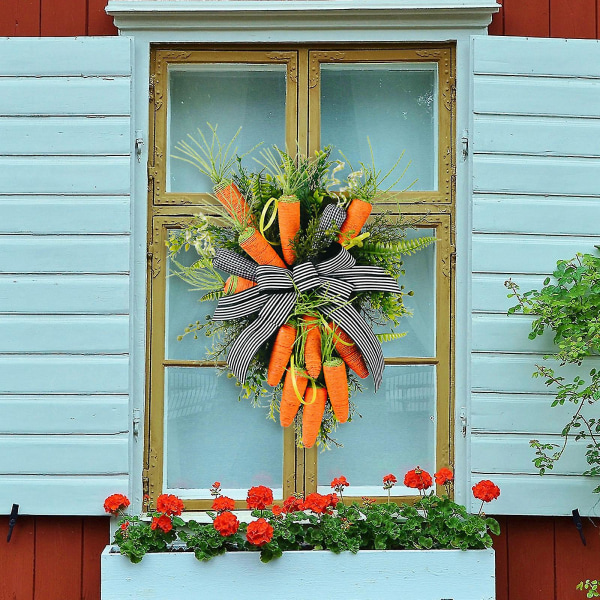 Pääsiäisseppele Porkkana Keväällä Faux Muna Seppele etuoven riippuva koriste