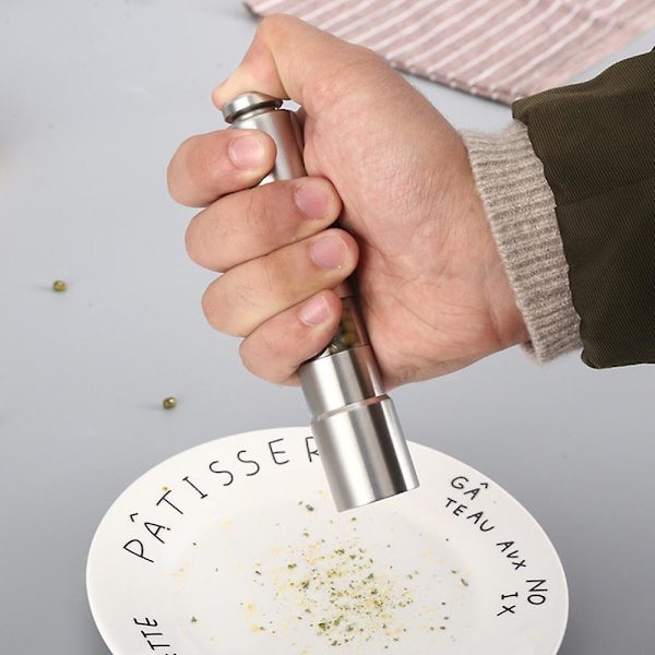 Krydderi Salt- og Peberkværn, Krydderikværne, Salt- og Pebermølle, Ryster, Rustfrit Stål