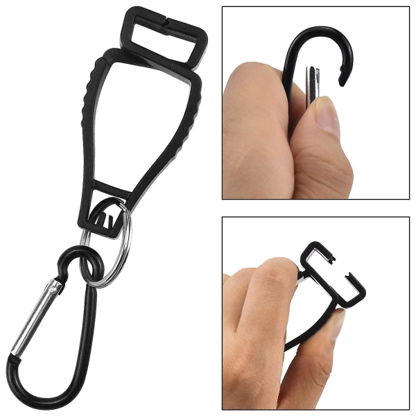 Arbetsvantar Clip Vantar Klämma Grabber Hållare Vantar Grabber Clip Vantar Clip Hållare Hängare Arbetsklämma Säkerhet (4st, Svart)