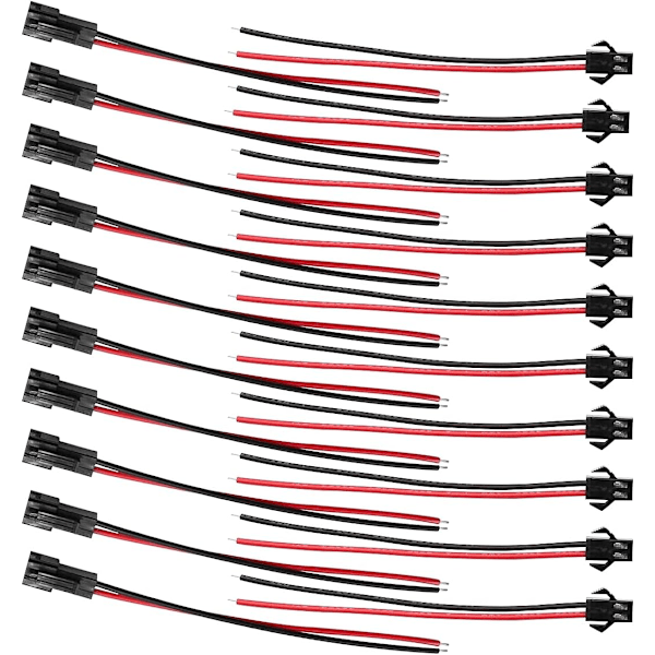 JST Stikkontakter Ledninger AWG JST SM 2-polet Han- og Hun-stik til LED-lyslamper Elektronisk Udstyr