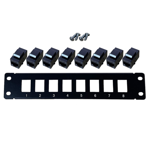 Vægmontering / rackmontering 1u Ethernet Patch Panel Punch Down Blok til Cat5e Kabling