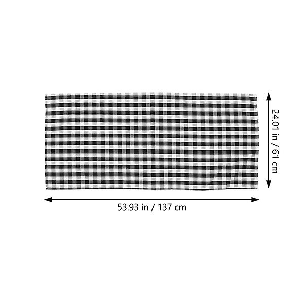 Buffalo Plaid Gardinpanel Sort og Hvid Ternet Gardin Køkken Gardin