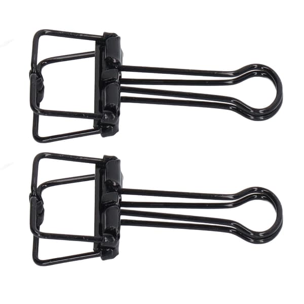 80 stk. hulclips 0,7 tommer robuste hule metalclips til hjemmekontoret, sorte
