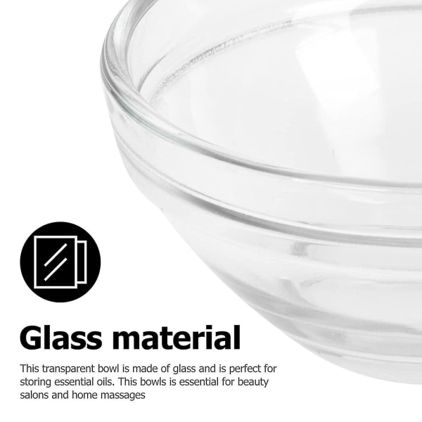 Glas Ansigtsmudderskål Sæt: 10 stk. Gør-det-selv røreskåle gennemsigtigt værktøj