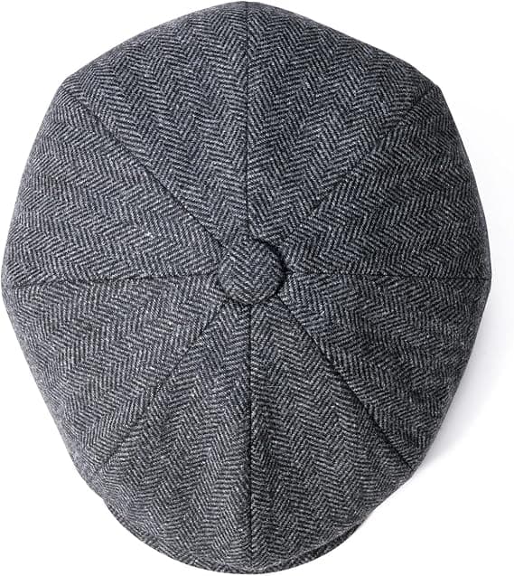 Retromössa, pojkuniform, åttakantig mössa, Peaky Blinders, åttakantig ullmössa, basker