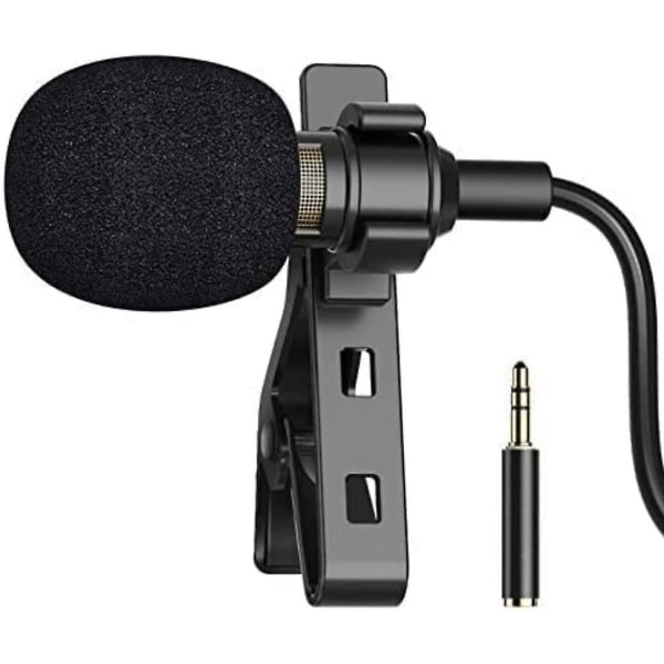 Mkk Lapel Mikrofon, 3,5 mm Professionell Lavalier Mikrofon För Intervju, Clip On Mikrofon Omnidirektionell Kondensatormikrofon För Telefon, Pc, Laptop, Ds