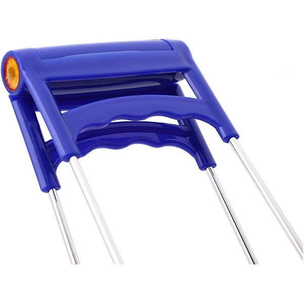 Rustfrit Stål Plade Klips Varmt Retter Løfter Køkken Plade Gripper Foldbar Varmt Retter Løfter Skål Klips Keramik Holder Plade Henter Tænger (1 stk, Blå)