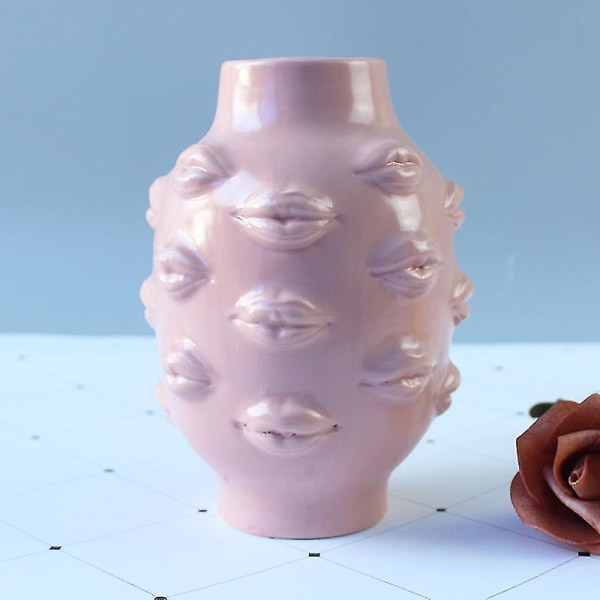 Kreativ Læbe Vase Kunstner Hjem Stue Blomst Kunst Vase Dekoration