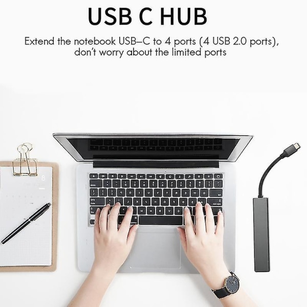 Usb-C-keskitin 4-in-1 Kannettava Seos Usb Type C - 4 Usb 2.0 480mbps Portti Keskitin Adapteri