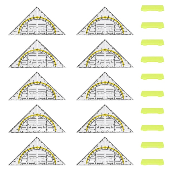 10 st Math Geometri Triangel Skolkontorselever för att rita med handtag