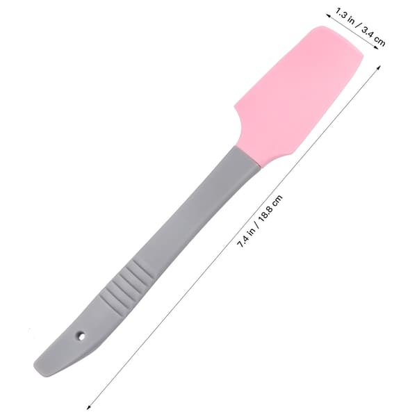 Genanvendelig non-stick applikator / ergonomisk spatel til hård voks, pink/grå, 18,8 cm