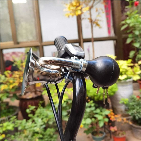 Bike Horn Retro Loud Metal Air Horn Bicycle Horn Loud And Durable Sound With Adjustable Clip Easy To Install And Remove, Fits Most Bike Handlebars