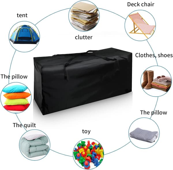 Vanntett oppbevaringspose for sofaputer - 122x40x55cm fabrorganizer