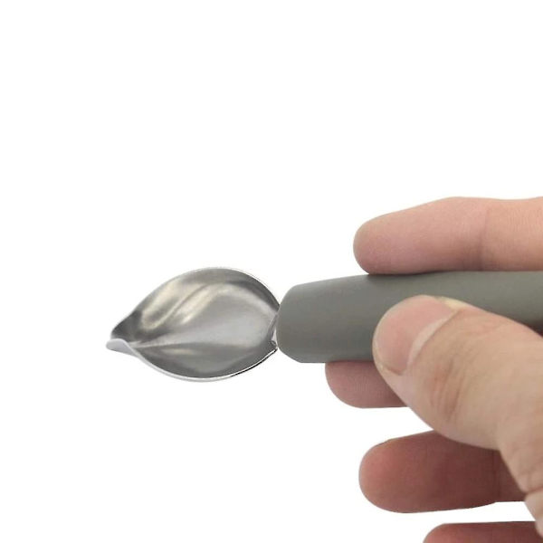 Koristelukauha Taperoidulla Suuttimella Ruostumattomasta Teräksestä Valmistettu Saucier-Kastikekauha Tarkkaan Piirtämiseen Koristeluun Kulinaarinen Työkalu Lautasille (2 kpl, Harmaa)